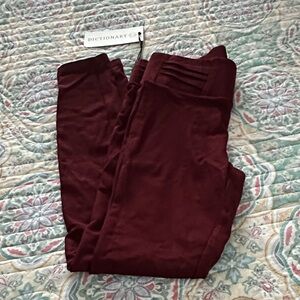 Dictionary Women's Burgundy Leggings